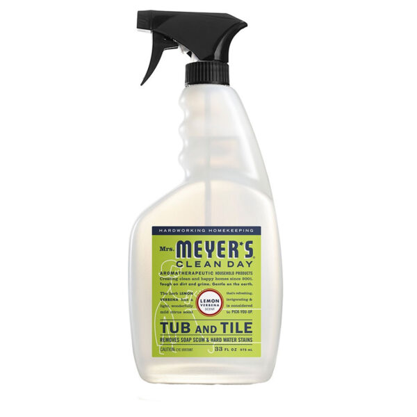 mrs meyers clean day lemon verbena tub and tile cleaner 33oz spray bottle