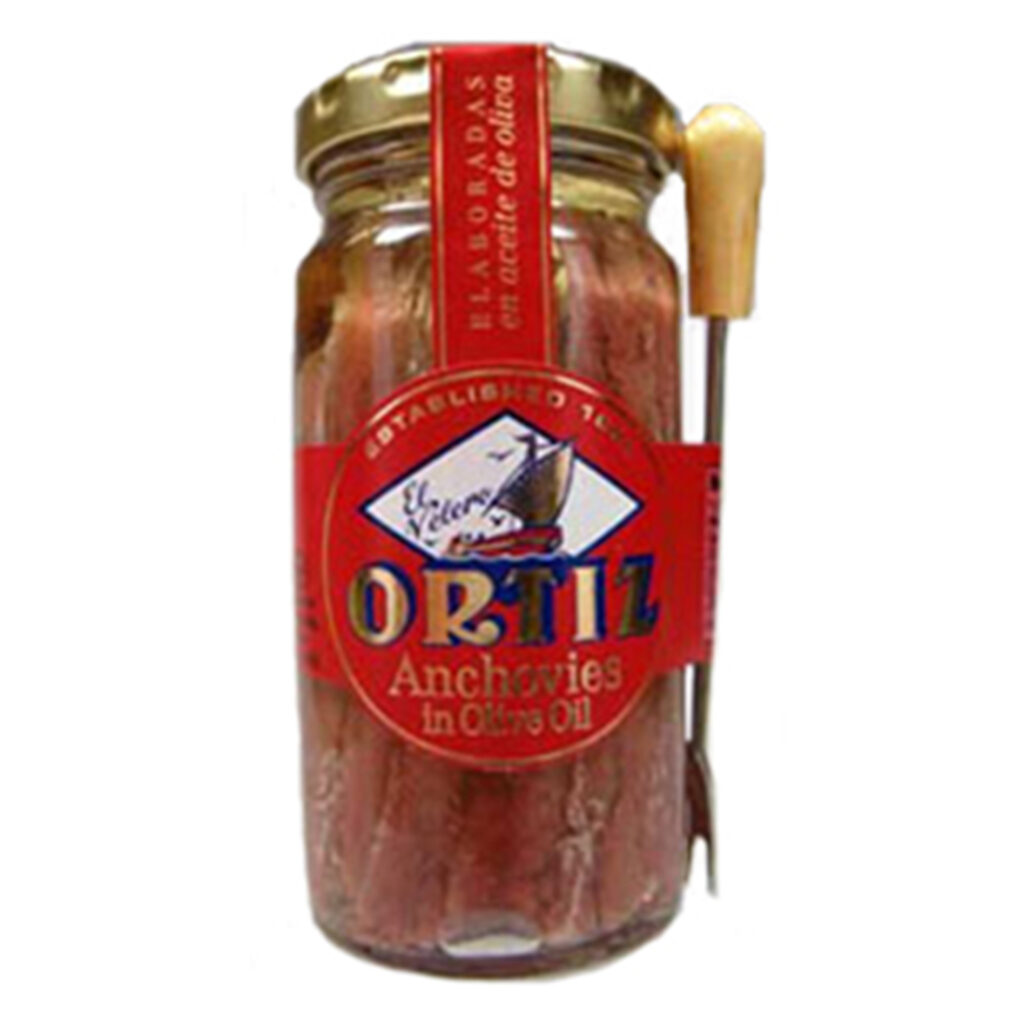 Ortiz Anchovies in Olive Oil 95 gram jar Taylor's Market & Kitchen