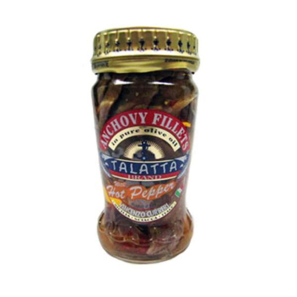 talatta brand al pepperoncino anchovy fillets with hot pepper 3.3oz